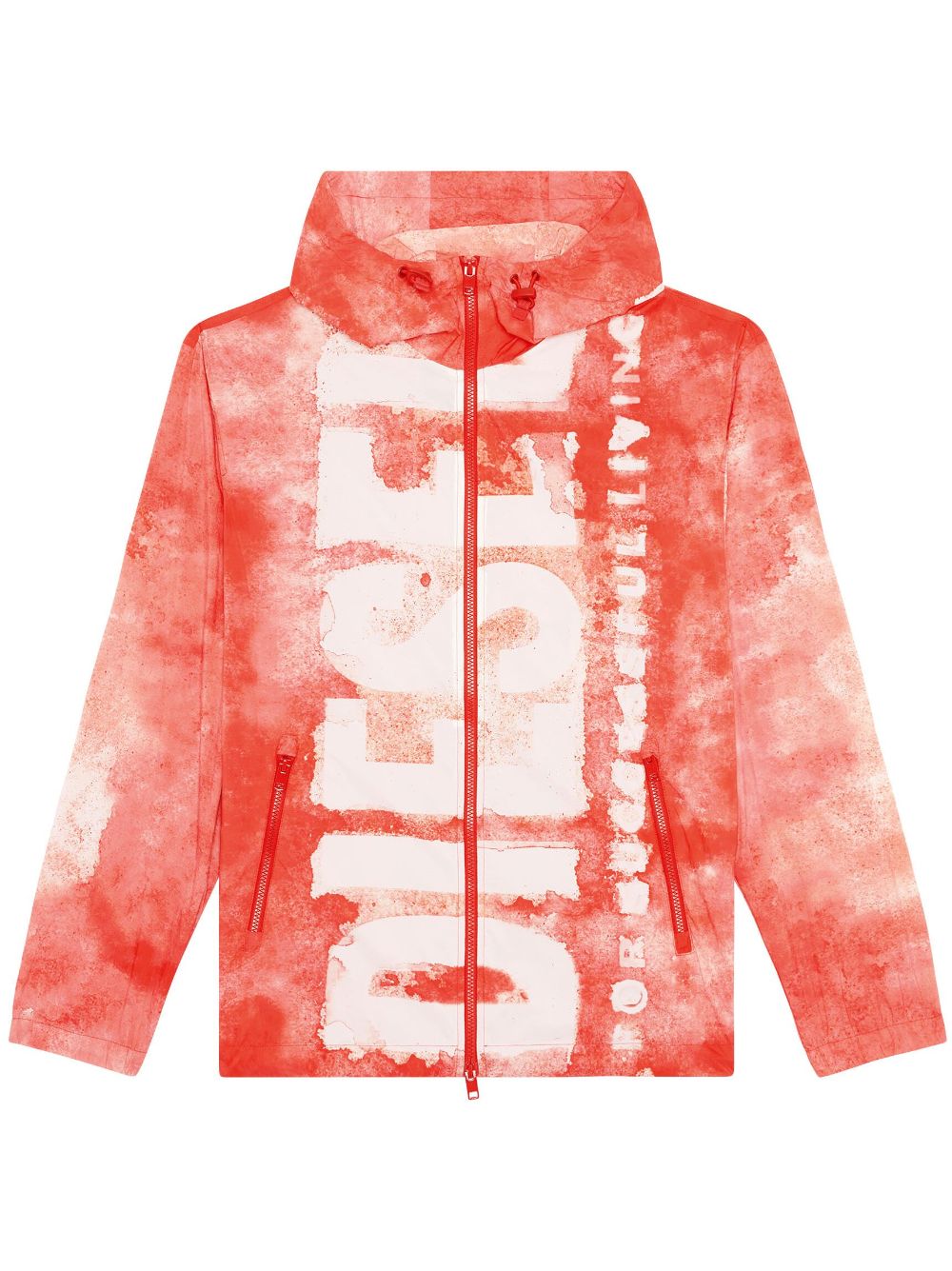 Diesel J-Warrett watercolour-effect jacket - Red von Diesel