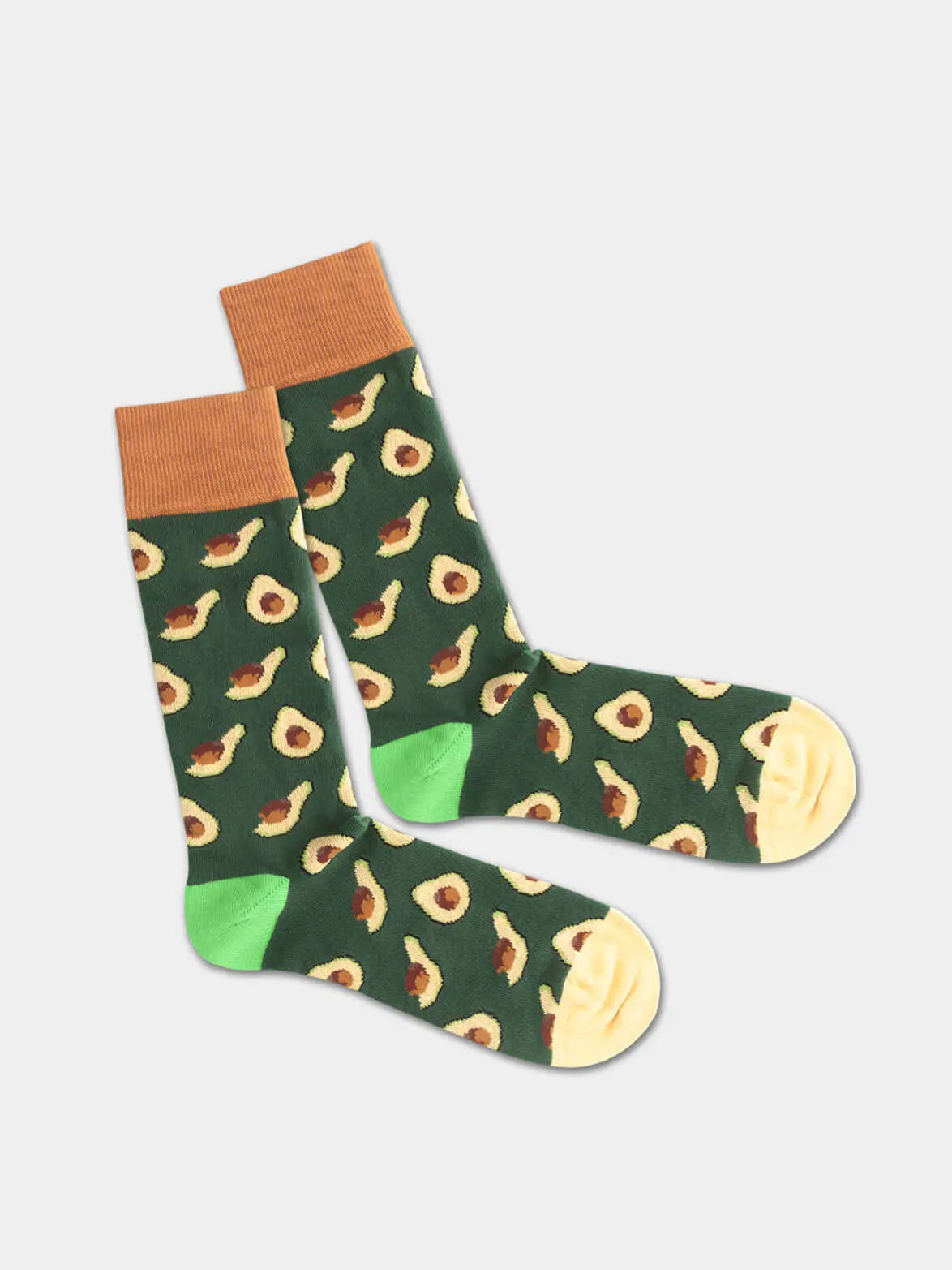 - Socken in Grün mit Früchte Avocado Motiv/Muster von DillySocks