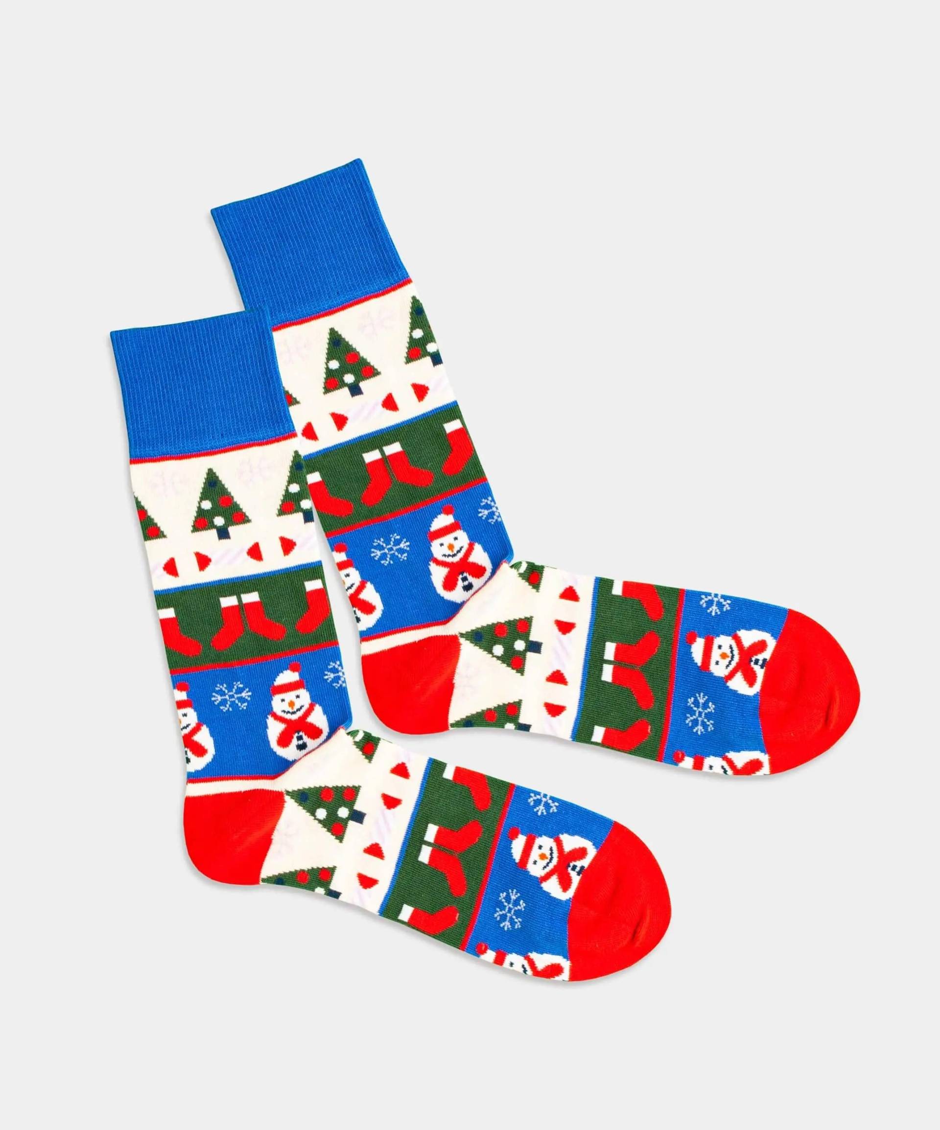 - Socken in Bunt mit Weihnachten Motiv/Muster von DillySocks