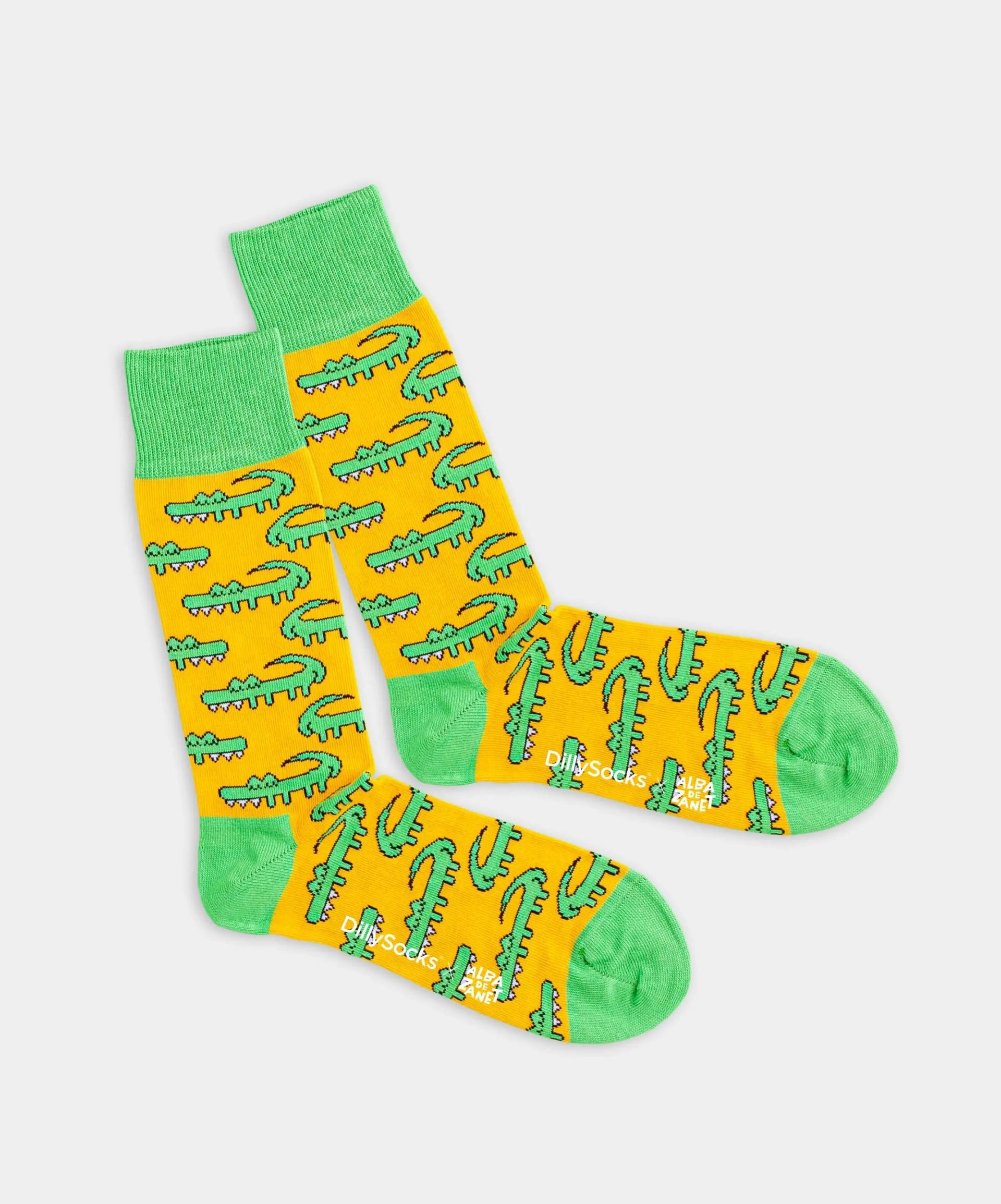 - Socken in Gelb mit Motiv/Muster von DillySocks