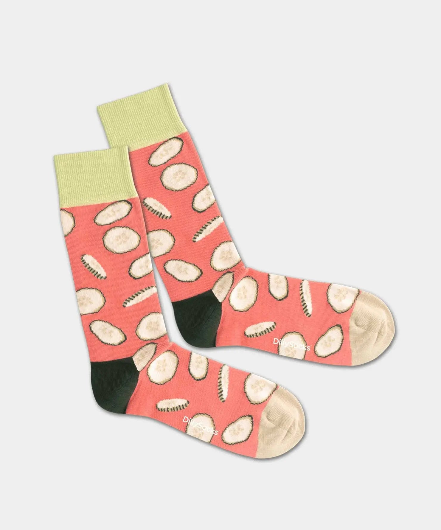 - Socken in Rot mit Essen Motiv/Muster von DillySocks