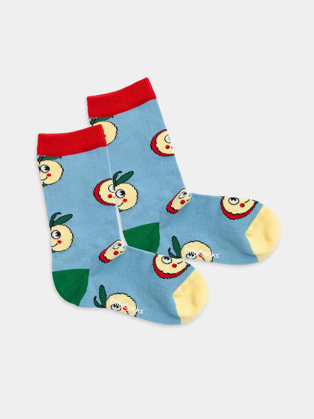 - Kindersocken in Blau mit Essen Motiv/Muster von DillySocks