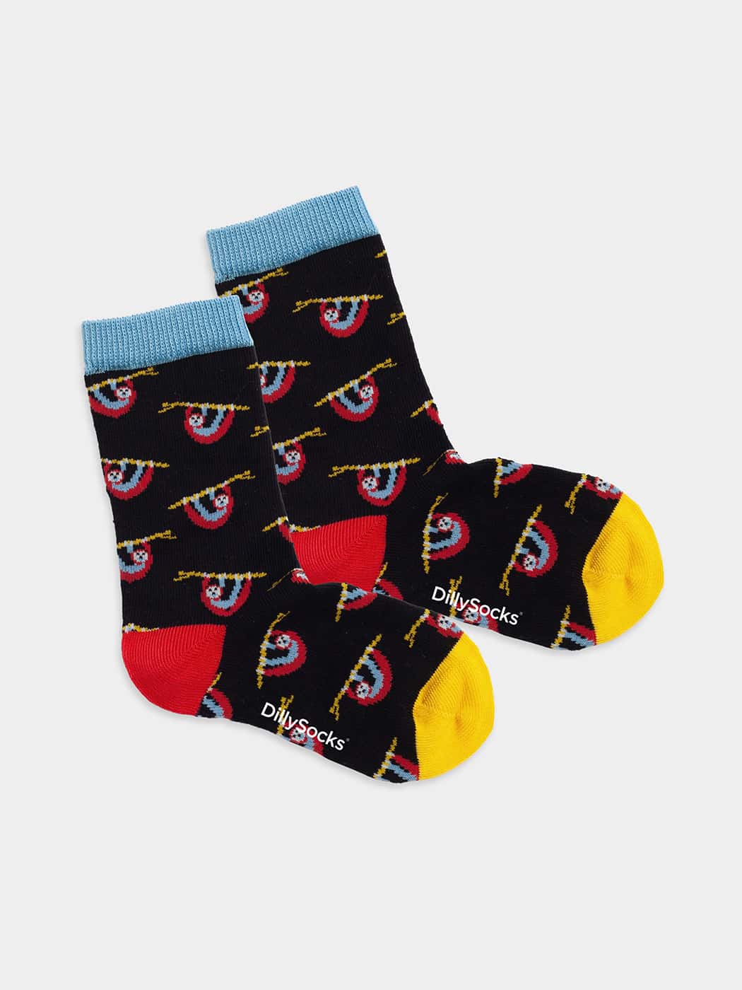 - Kindersocken in Schwarz mit Tier Motiv/Muster von DillySocks