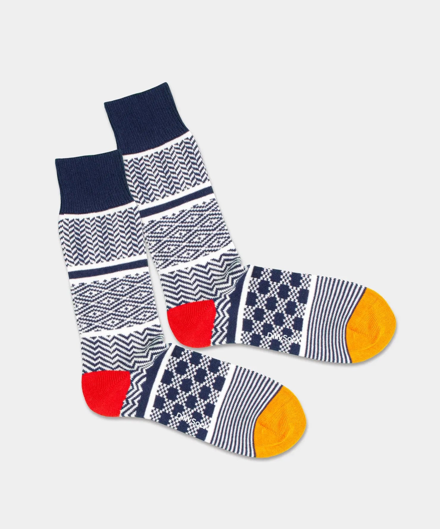 - Socken in Blau mit Nordisch Motiv/Muster von DillySocks