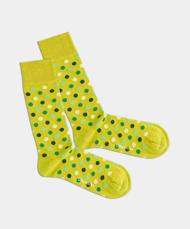 - Socken in Grün mit Konfetti Punkte Motiv/Muster von DillySocks