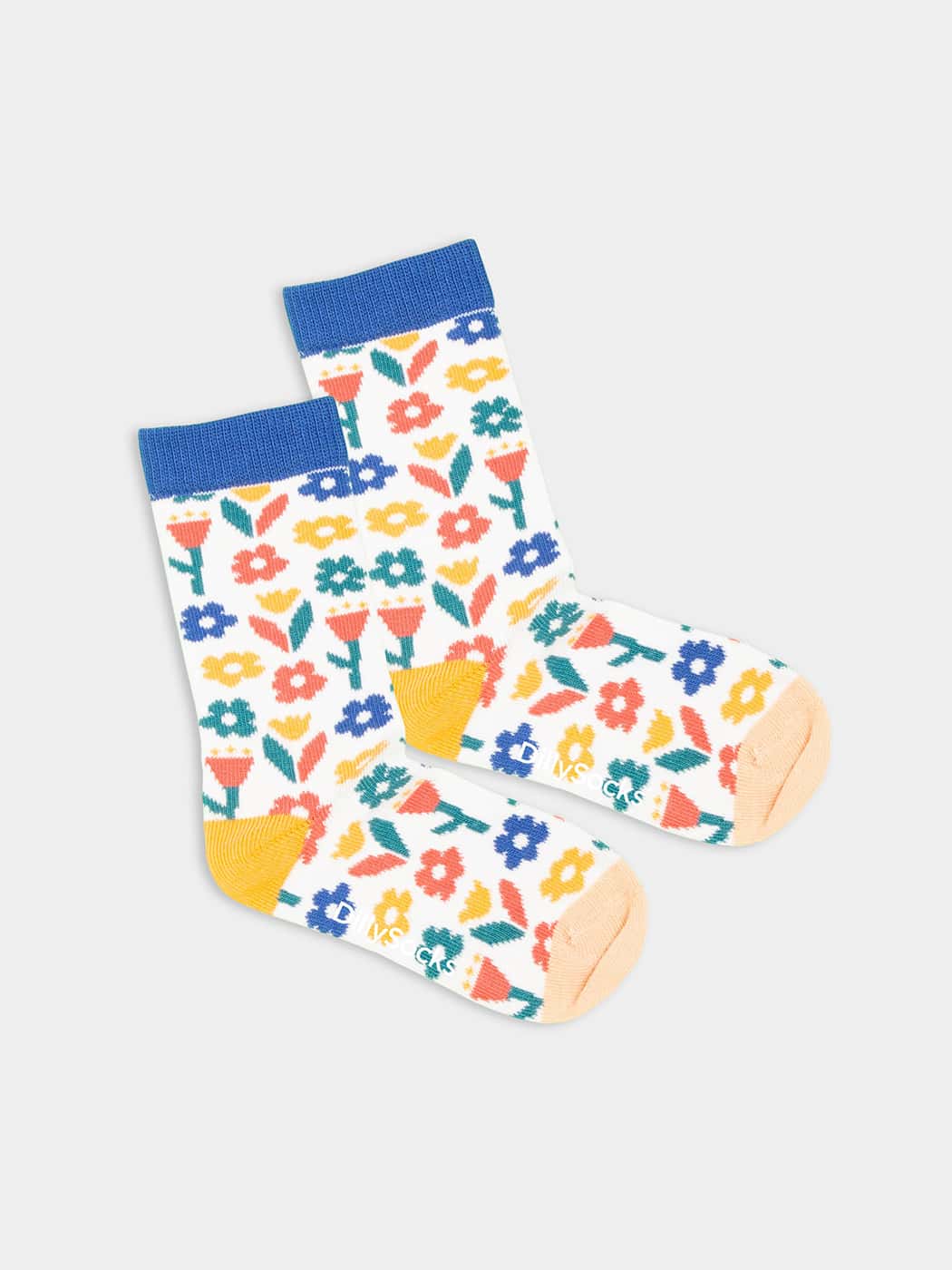 - Kindersocken in Rosa mit Pflanze Blumen Motiv/Muster von DillySocks