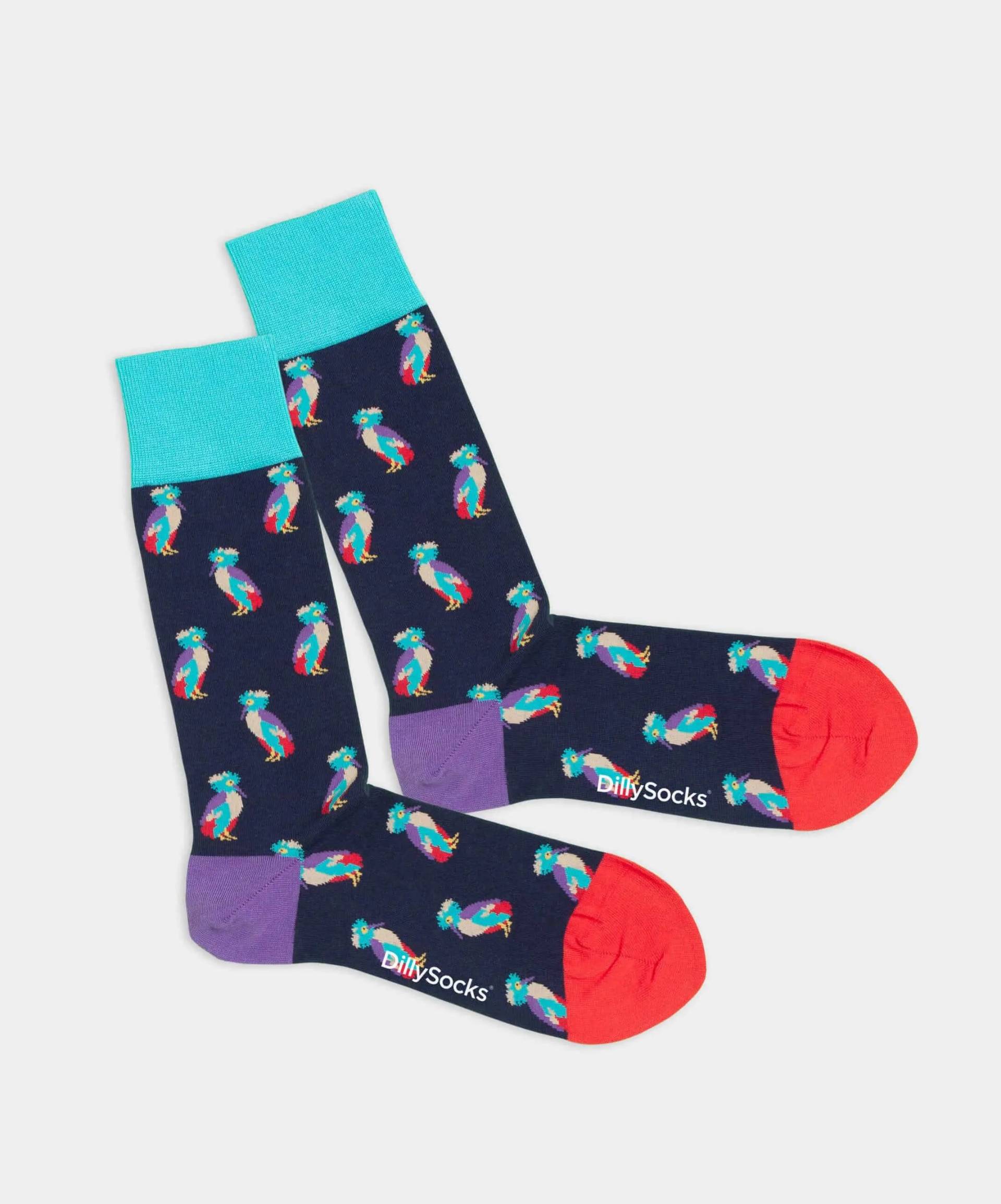 - Socken in Blau mit Tier Motiv/Muster von DillySocks