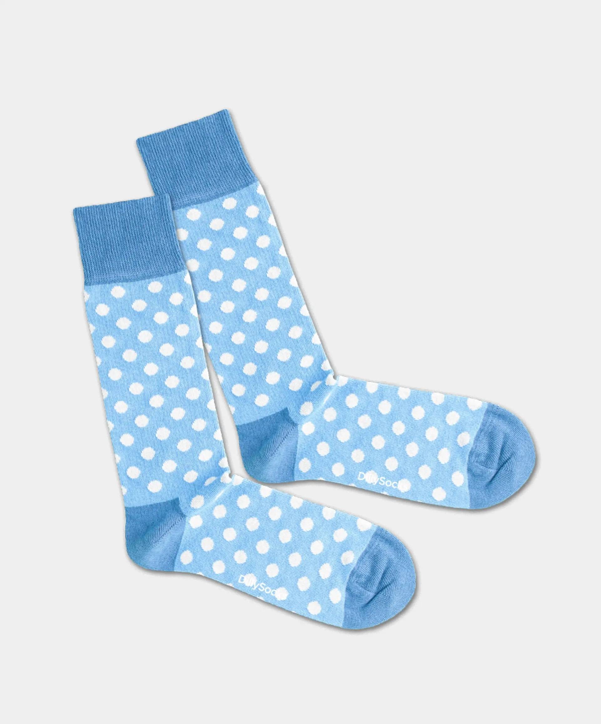 - Socken in Blau mit Punkte Motiv/Muster von DillySocks