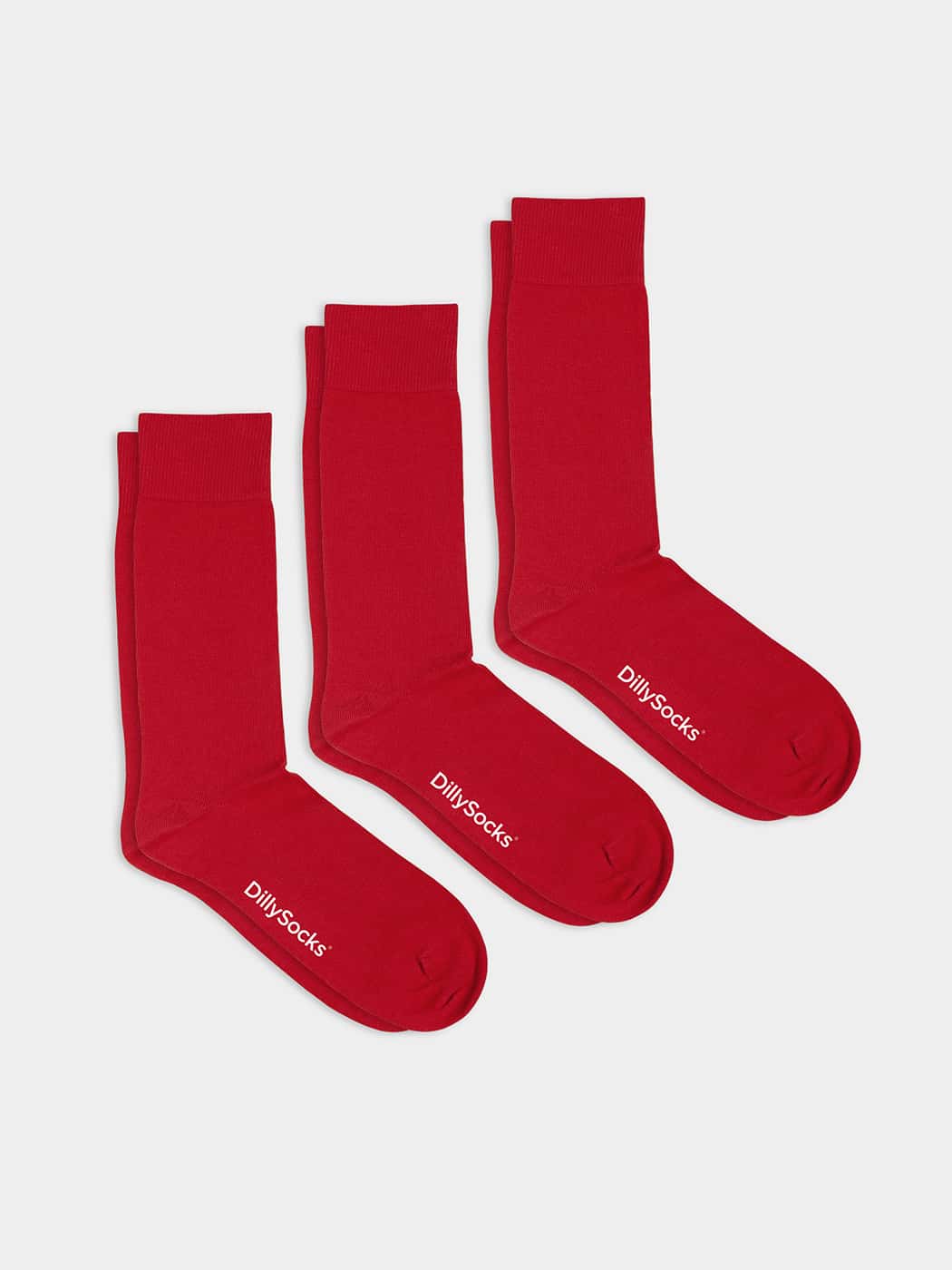 - Socken-Sets in Rot mit Uni Motiv/Muster von DillySocks