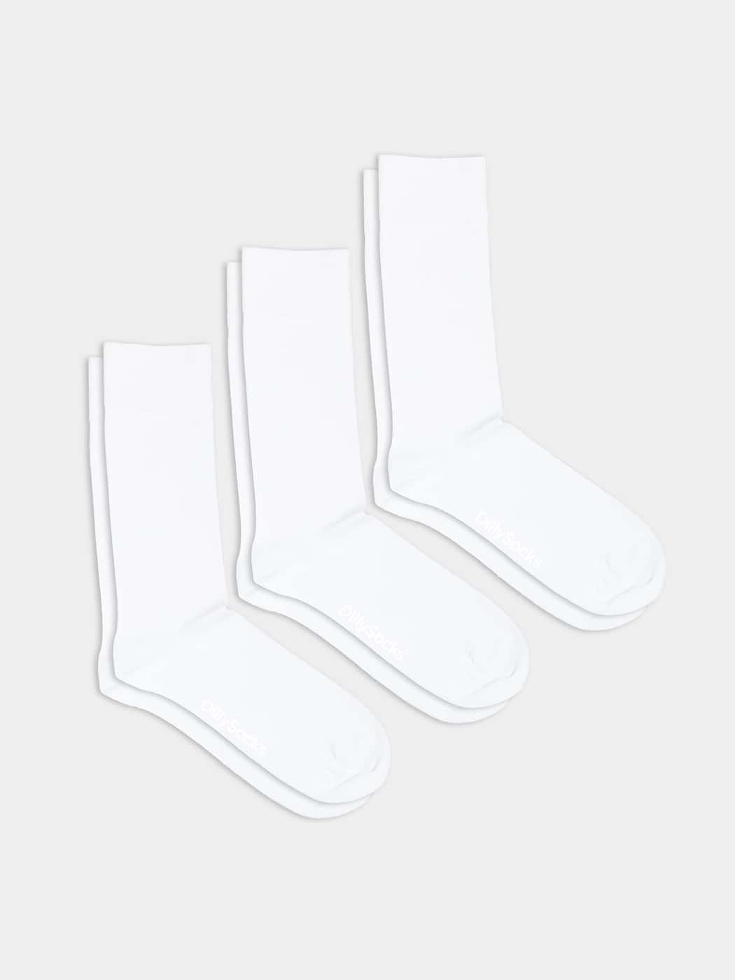 - Socken-Sets in Weiss mit Uni Motiv/Muster von DillySocks