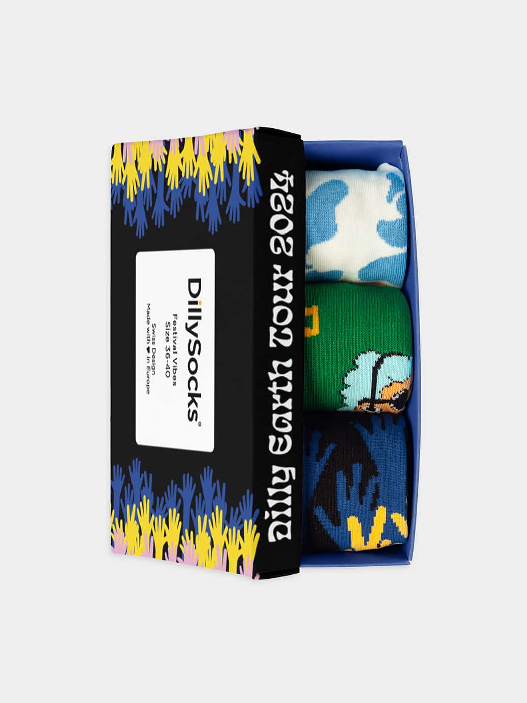 - Socken-Geschenkbox in Bunt mit Musik Motiv/Muster von DillySocks