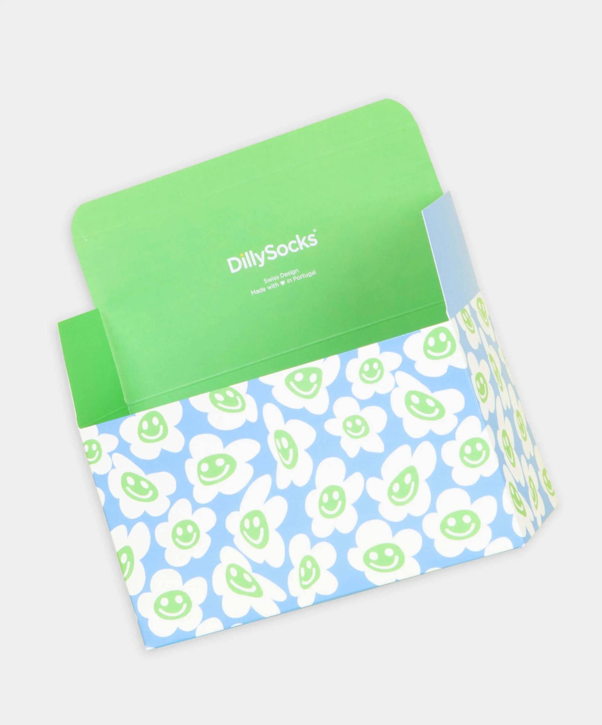 - Geschenkverpackung in Blau Grün mit Motiv/Muster von DillySocks
