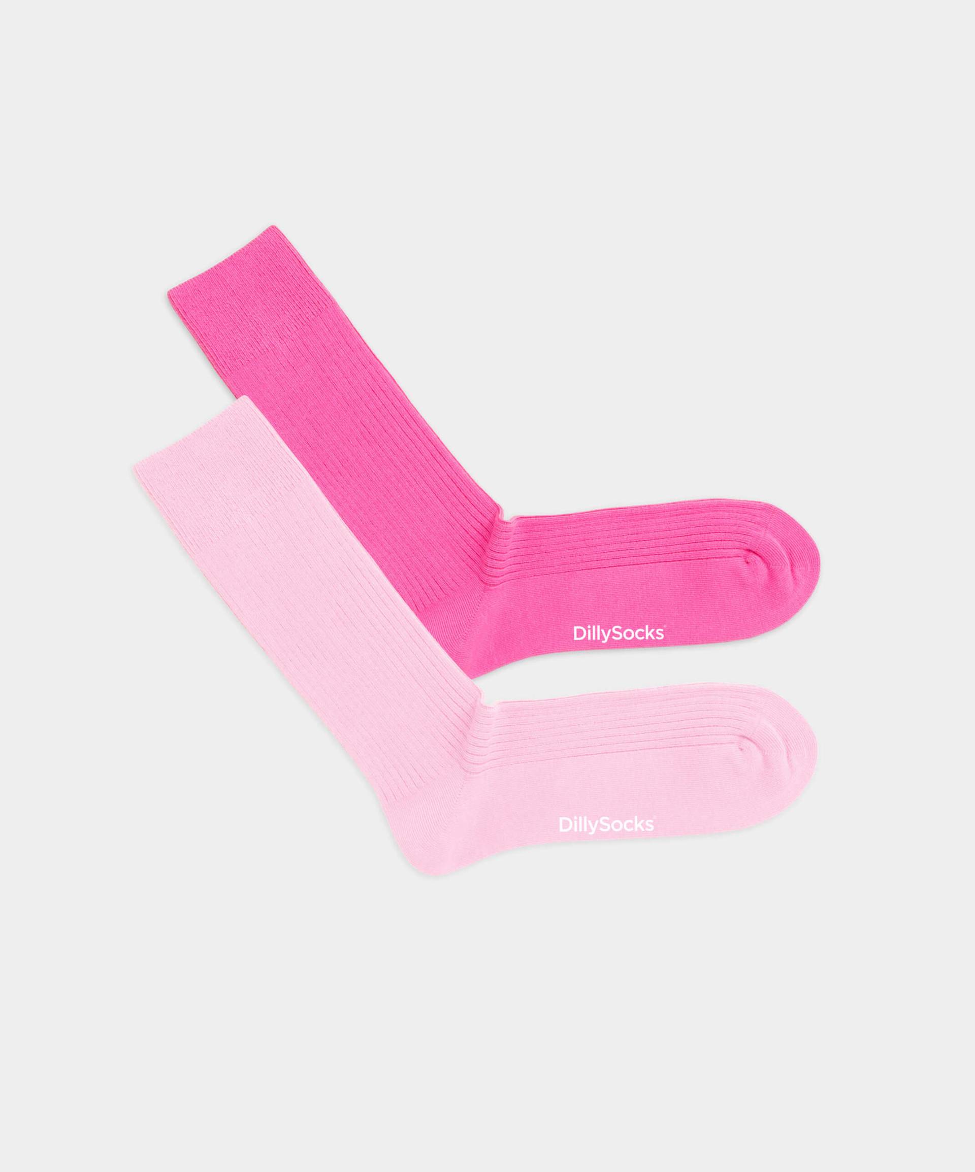 - Socken-Sets in Pink mit Uni Motiv/Muster von DillySocks