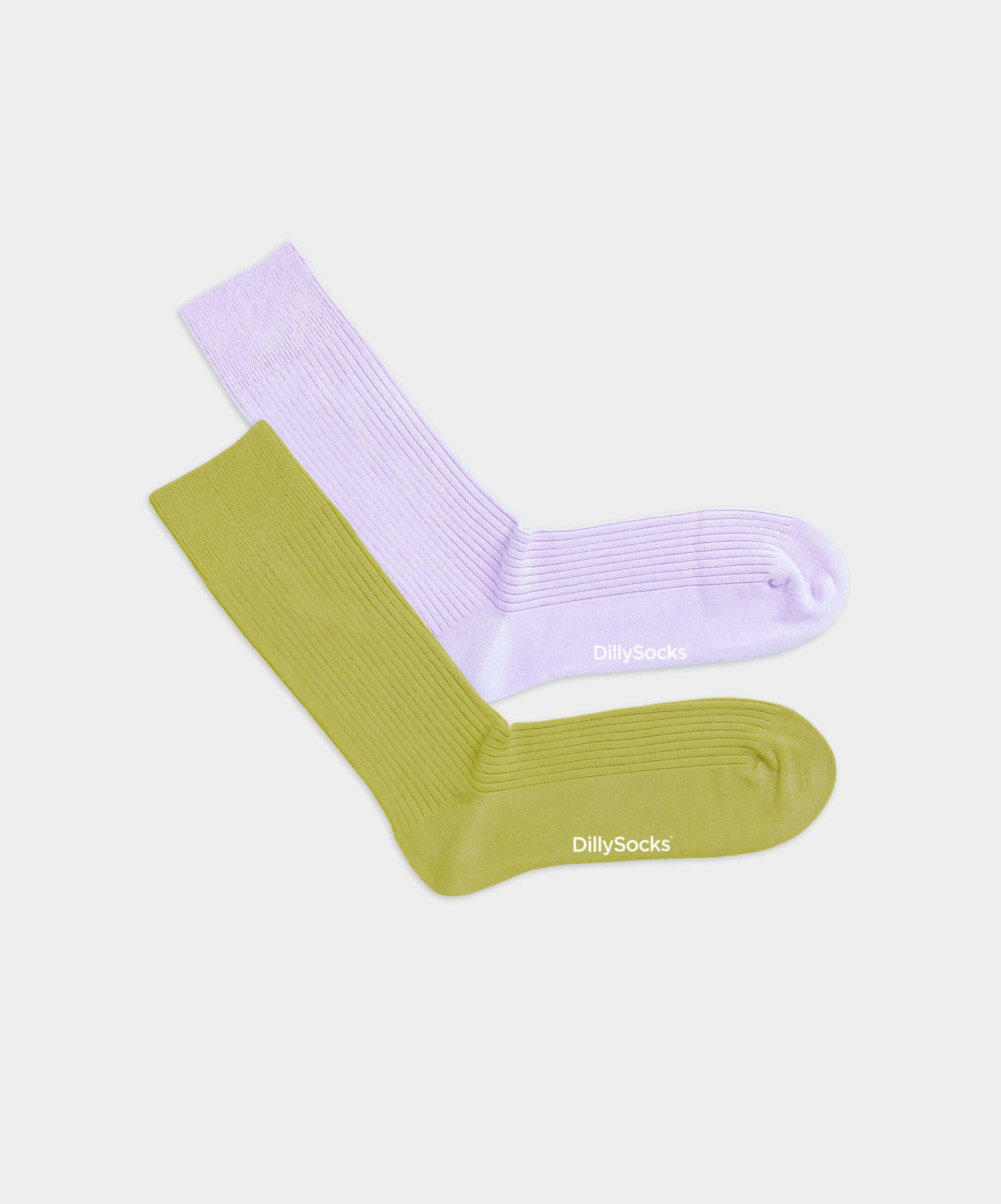 - Socken-Sets in Violett mit Uni Motiv/Muster von DillySocks