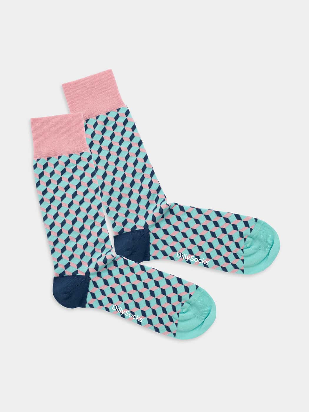- Socken in Blau mit Dice Motiv/Muster von DillySocks
