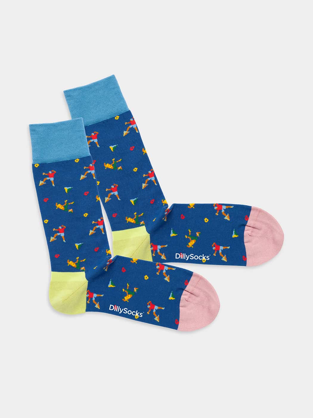- Socken in Blau  mit Sport Motiv/Muster von DillySocks