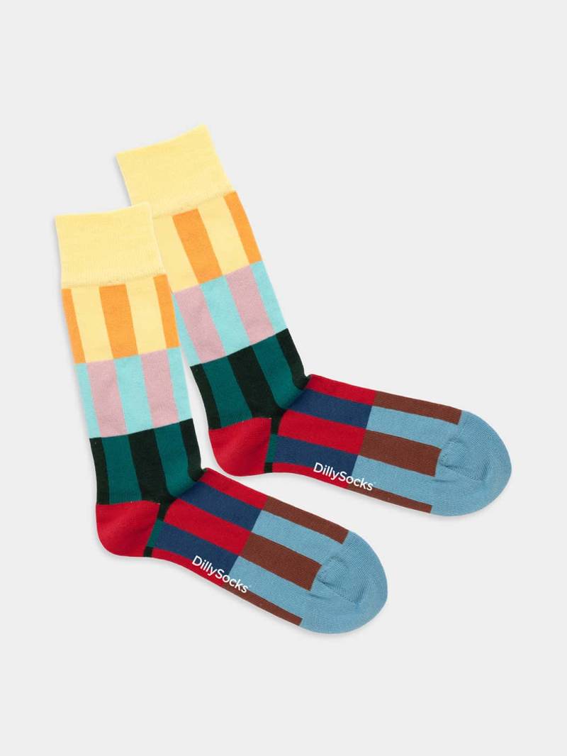 - Socken in Bunt mit Karo Motiv/Muster von DillySocks