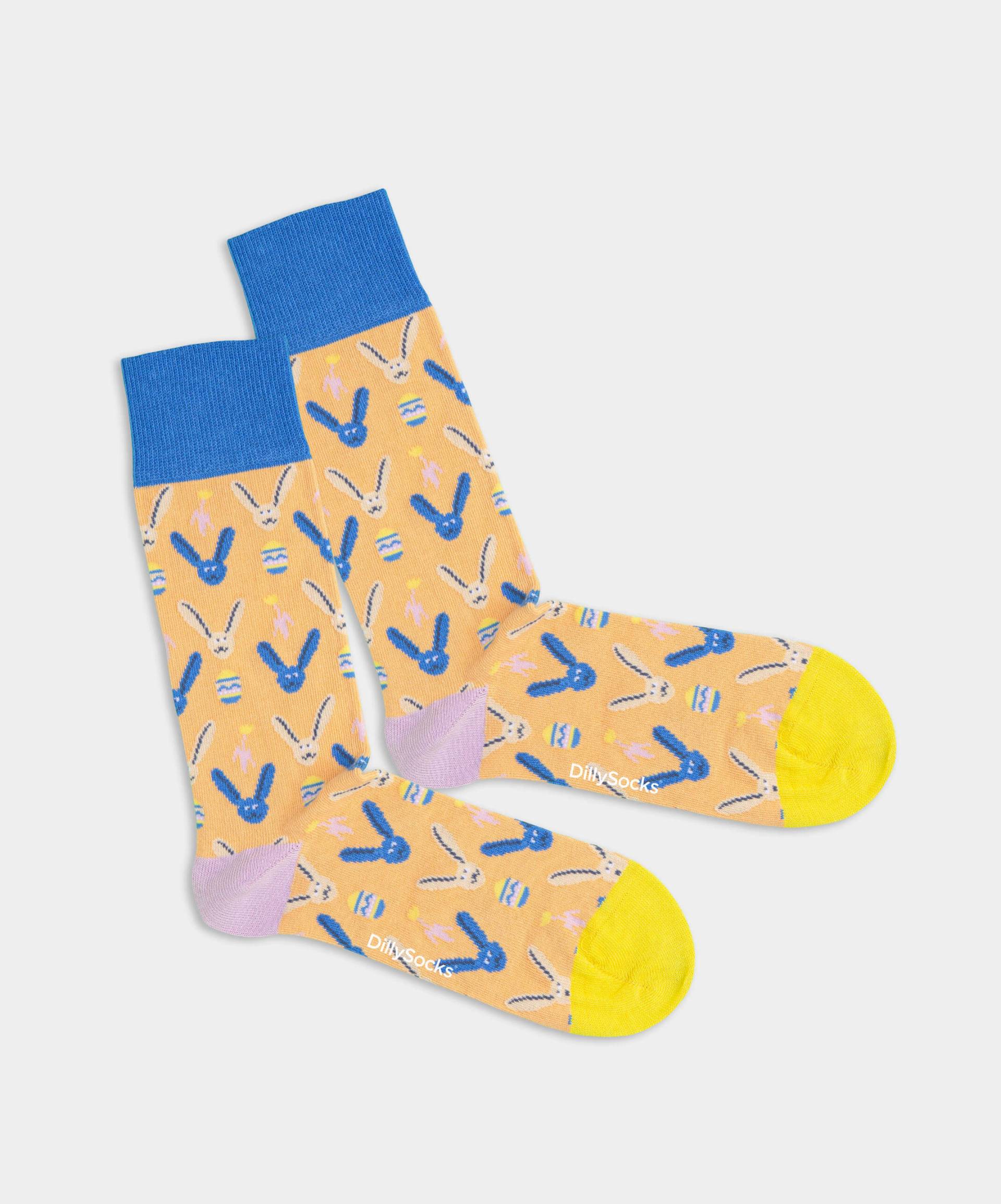 - Socken in Gelb mit Tier Motiv/Muster von DillySocks