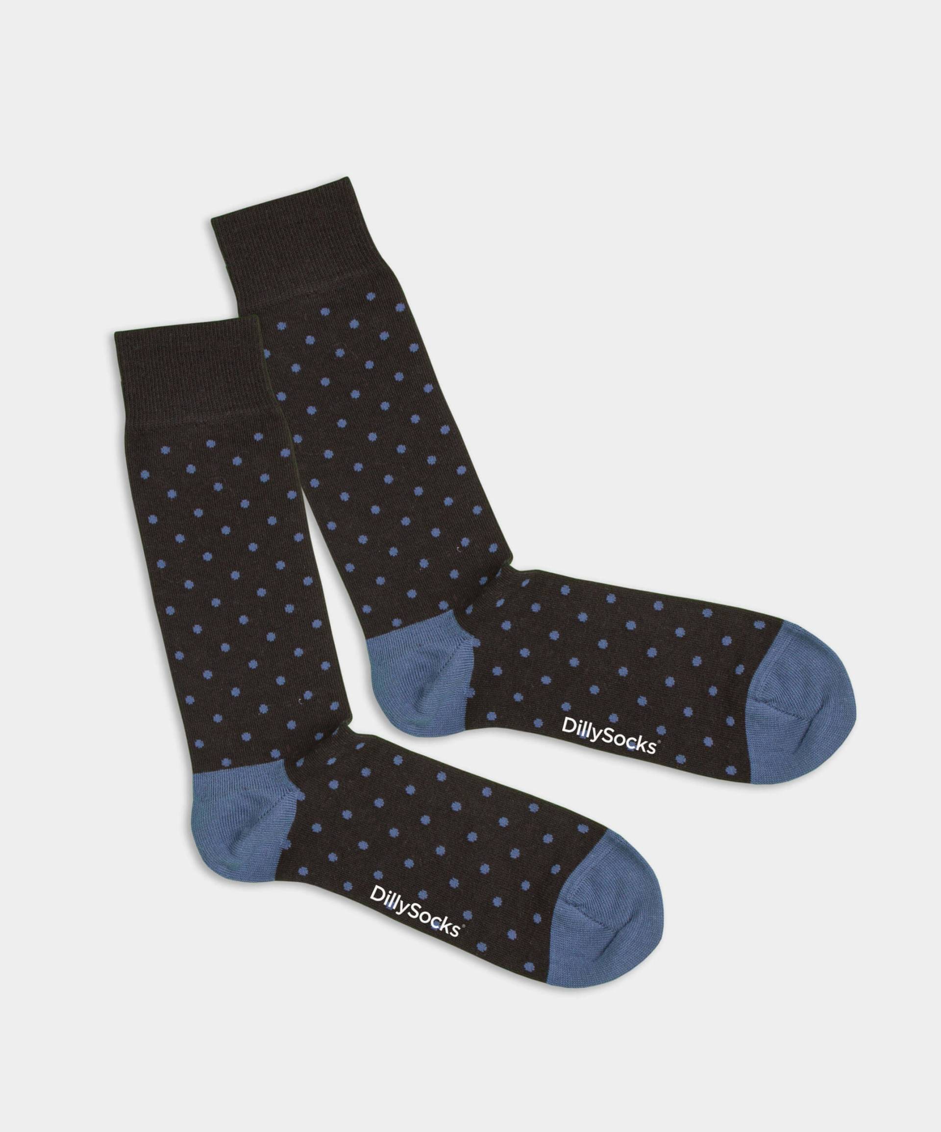 - Socken in Schwarz mit Punkte Motiv/Muster von DillySocks