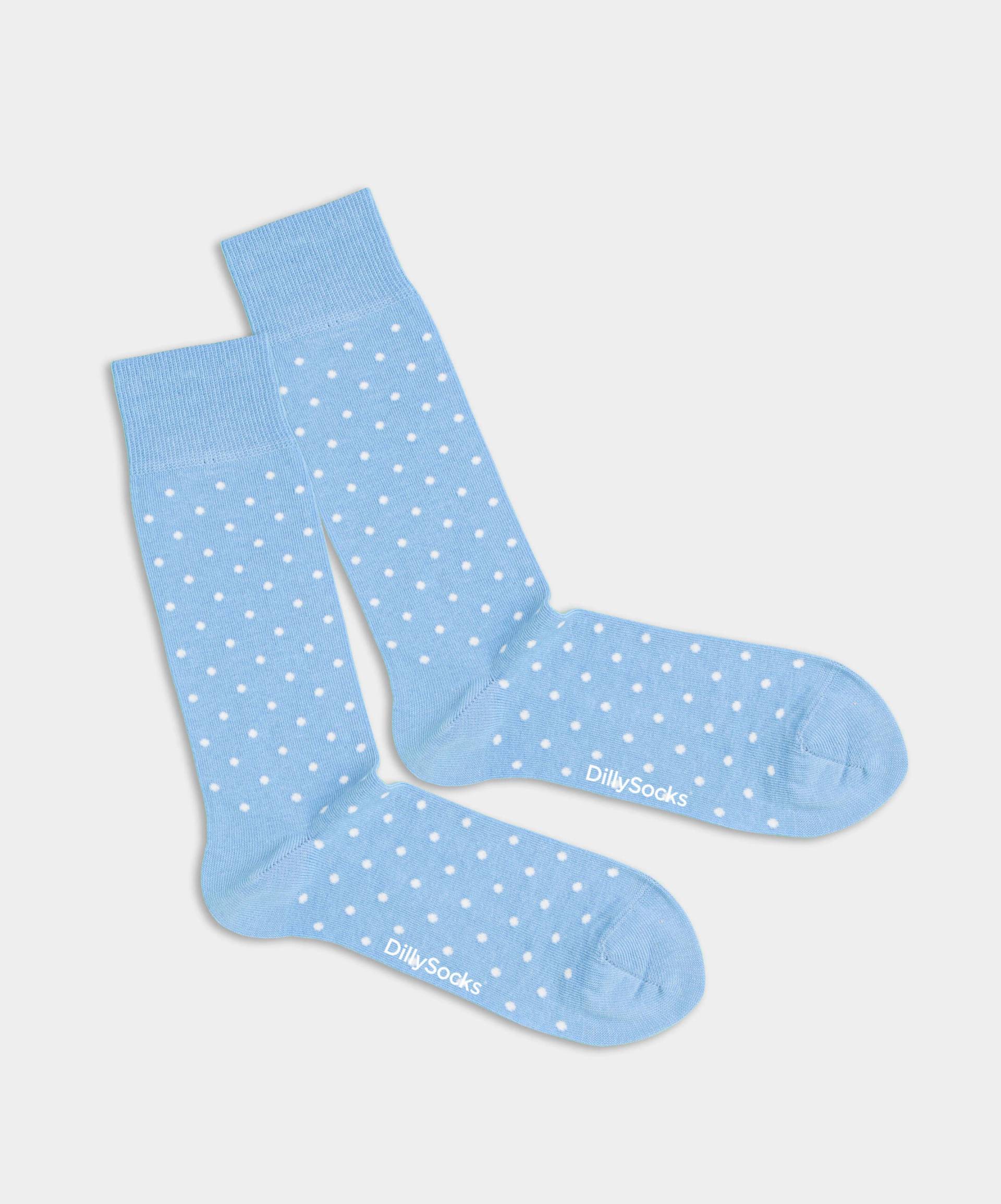 - Socken in Blau mit Punkte Motiv/Muster von DillySocks