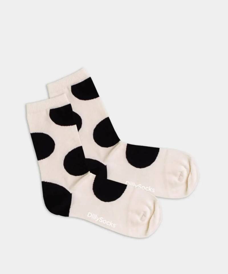 - Damensocken in Weiss mit Punkte Motiv/Muster von DillySocks