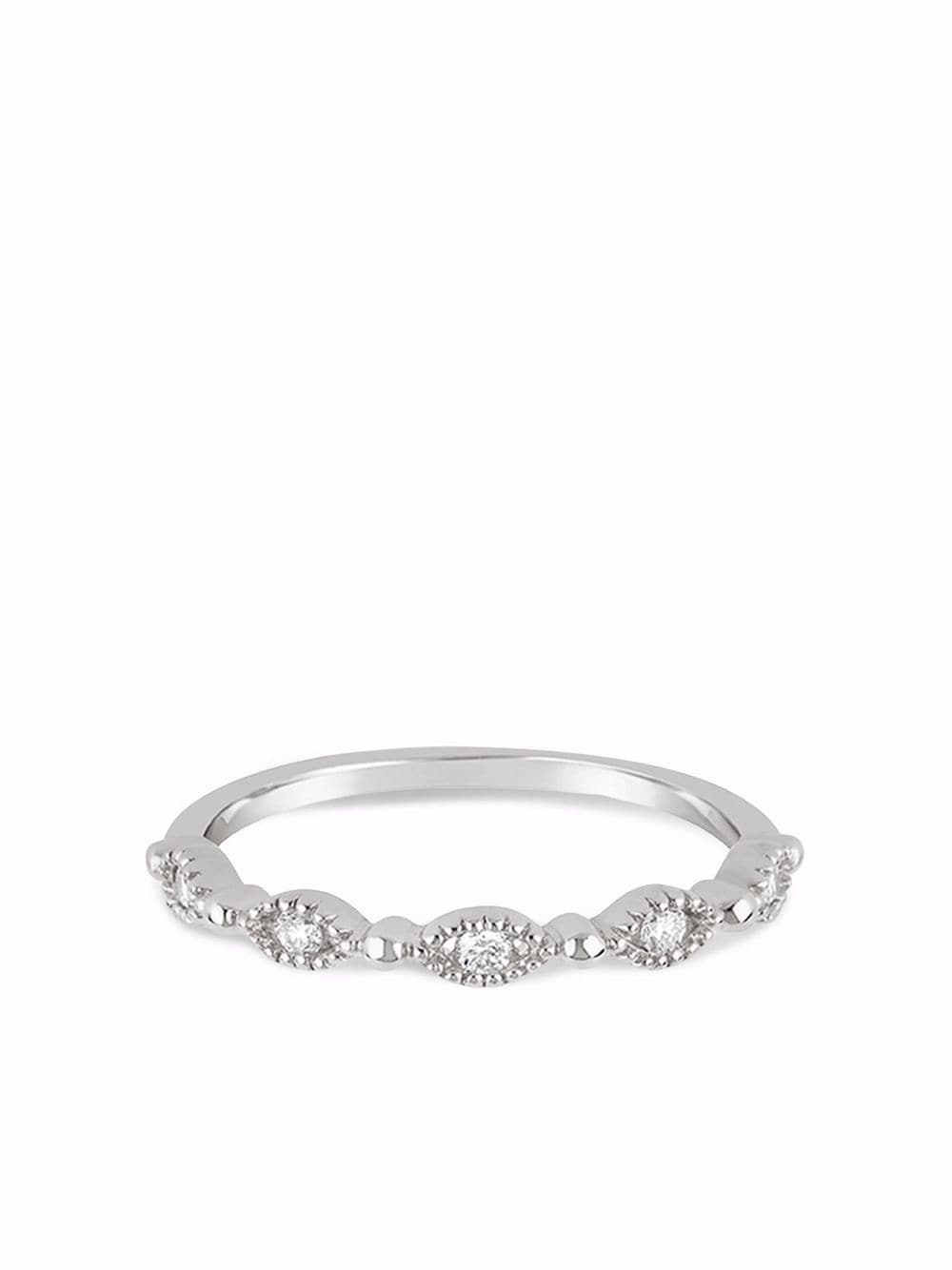 Dinny Hall 14kt white gold Jasmine diamond eternity ring - Silver von Dinny Hall