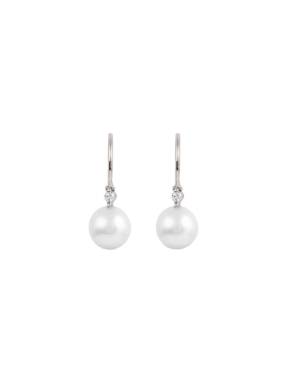 Dinny Hall 14kt white gold diamond pearl Shuga drop earrings - Silver von Dinny Hall