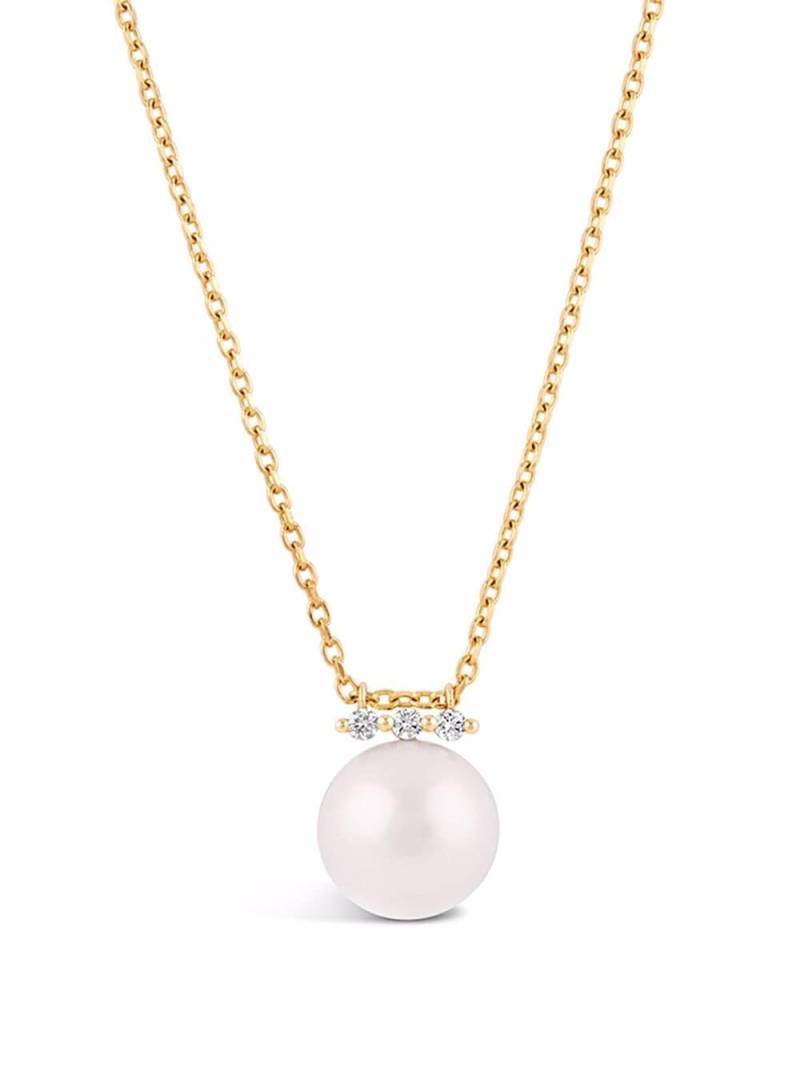 Dinny Hall 14kt yellow gold Shuga large pearl diamond pendant necklace von Dinny Hall