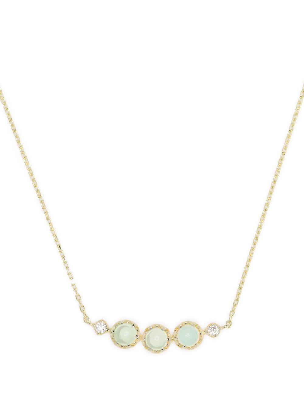 Dinny Hall 14kt yellow gold opal and diamond scoop necklace von Dinny Hall
