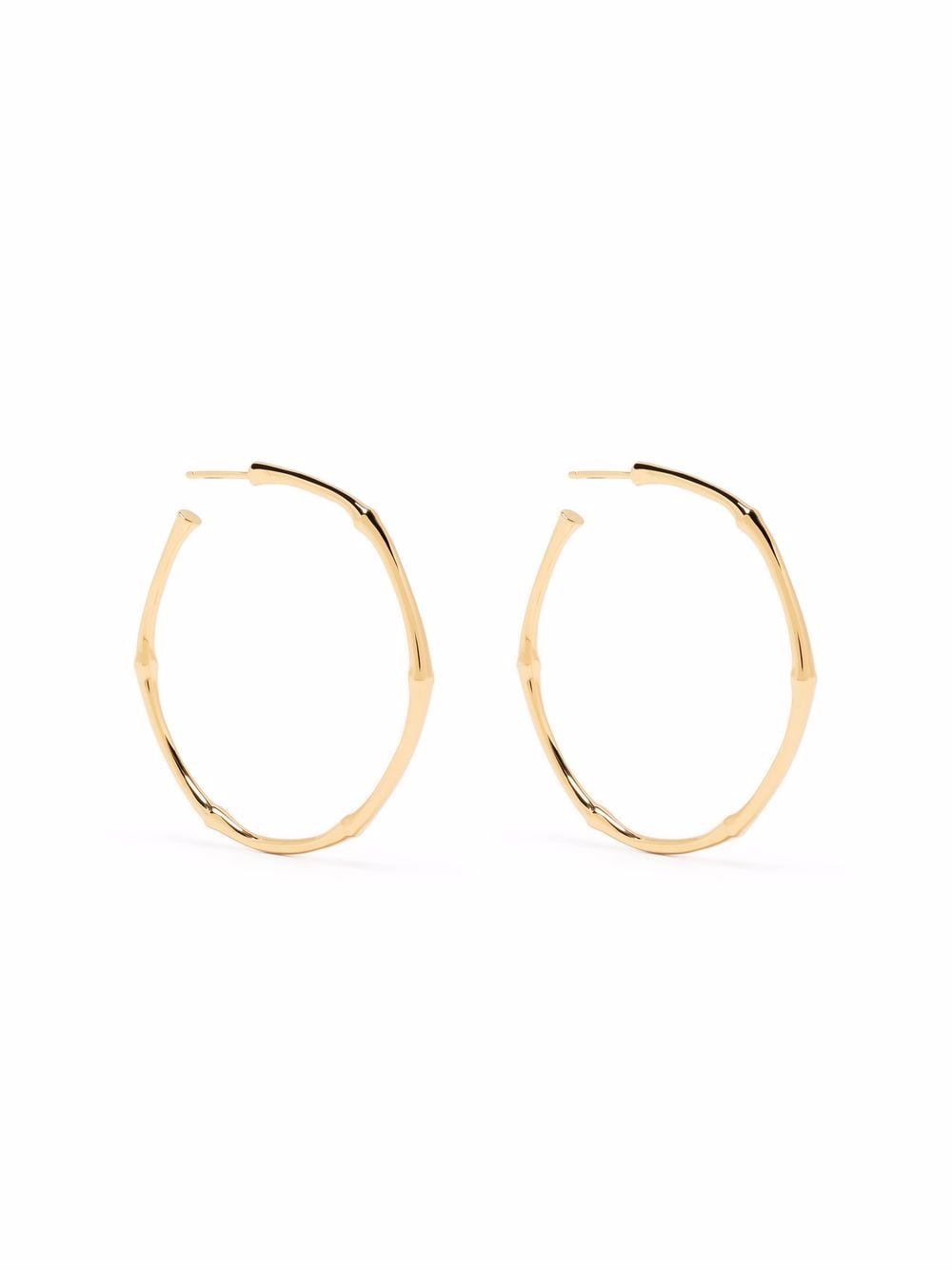 Dinny Hall large bamboo hoop earrings - Gold von Dinny Hall