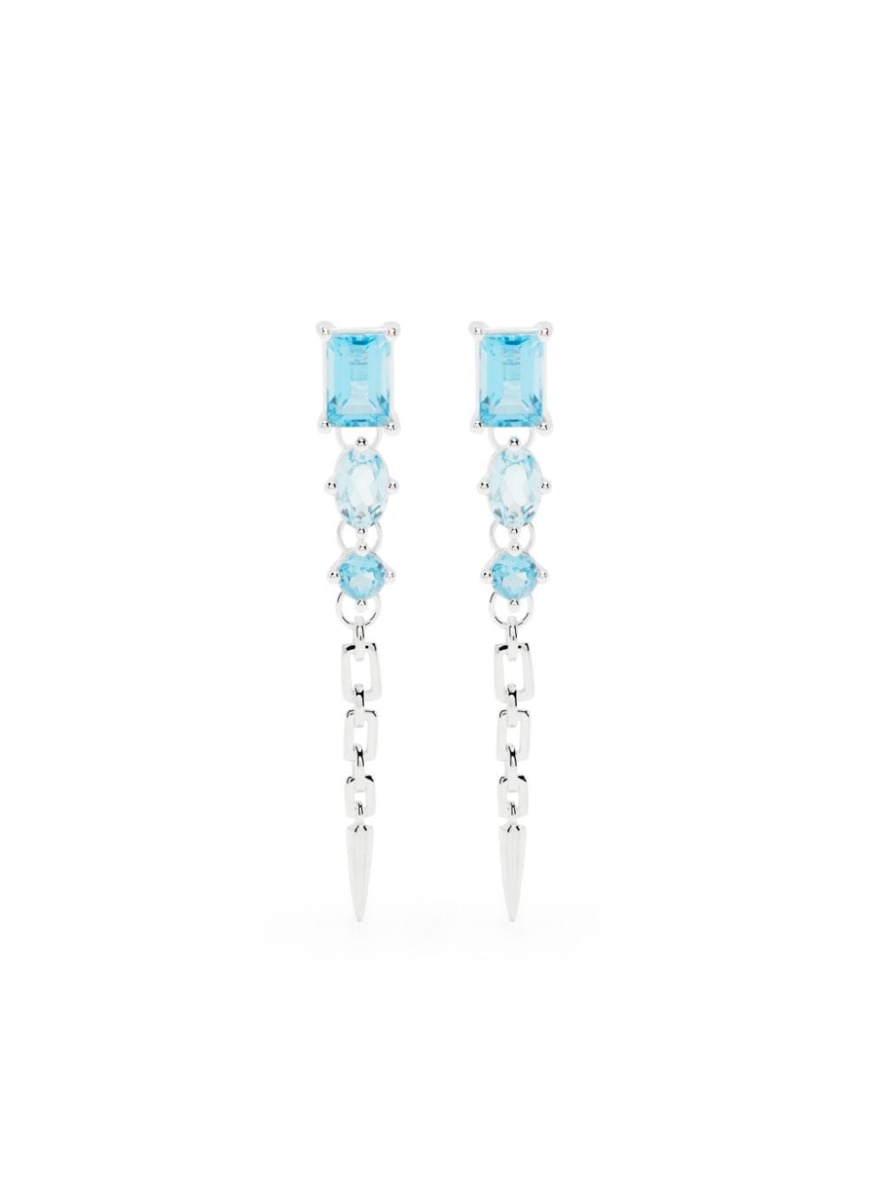 Dinny Hall topaz chain-drop earrings - Blue von Dinny Hall