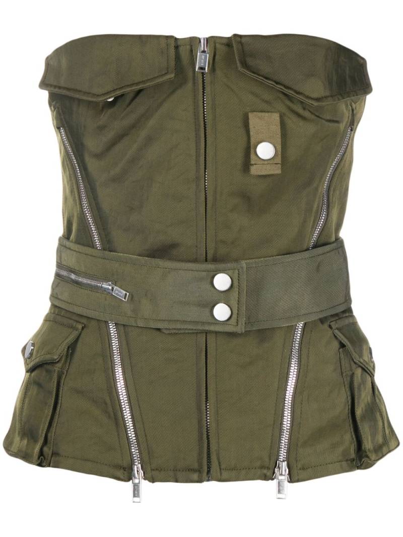 Dion Lee Aviator corset top - Green von Dion Lee