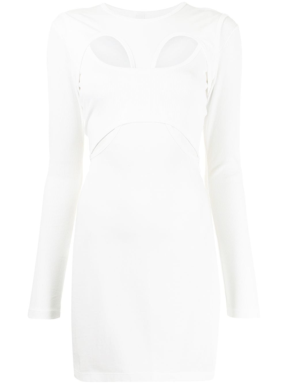 Dion Lee Breathable cut-out layered dress - White von Dion Lee