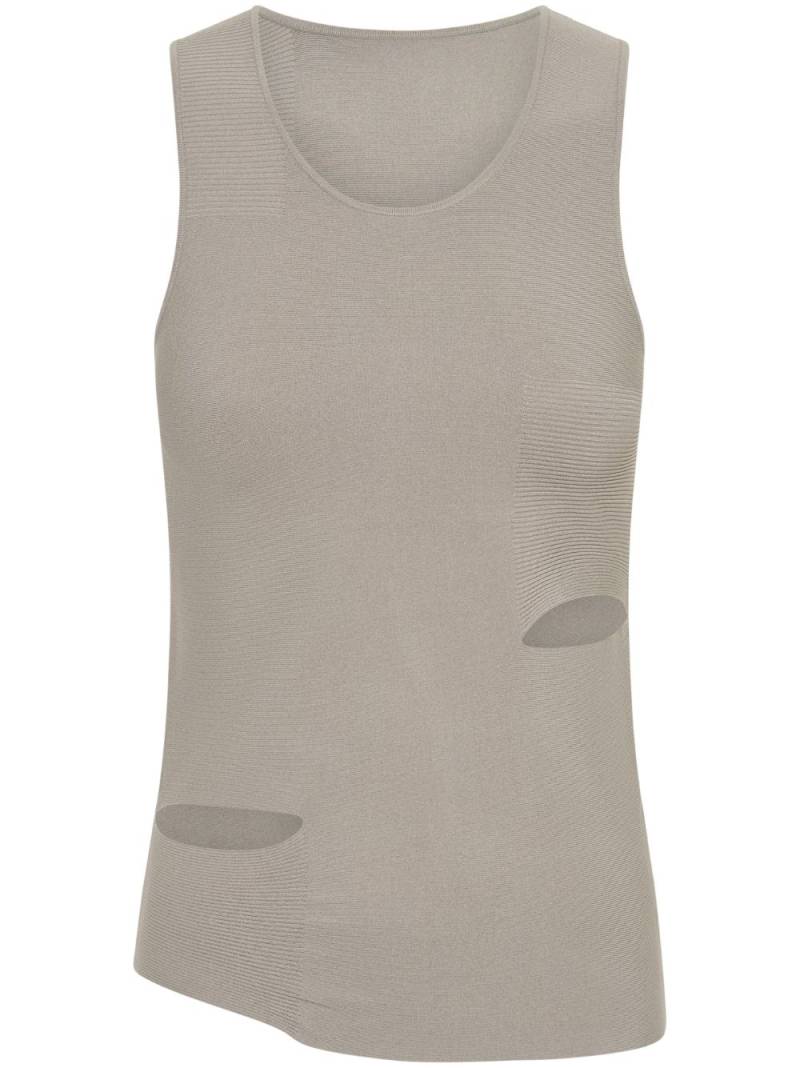 Dion Lee Cinched ripped-detail tank top - Neutrals von Dion Lee