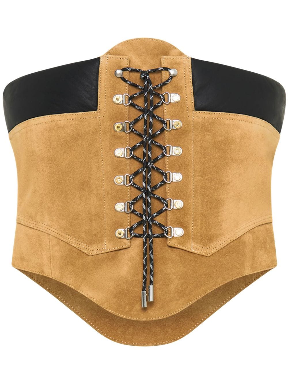 Dion Lee Hiker Boot suede corset top - Brown von Dion Lee