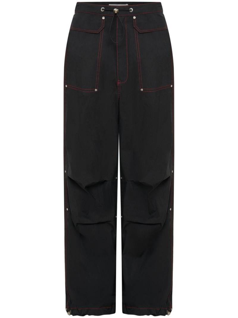 Dion Lee Hongbao contrast-stitching wide-leg trousers - Black von Dion Lee