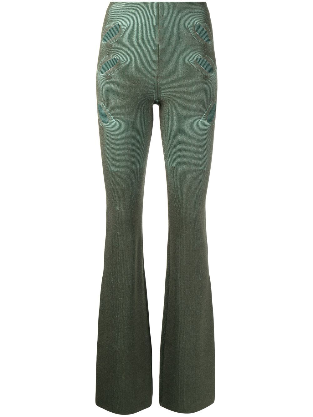 Dion Lee Lock slit-detail trousers - Green von Dion Lee