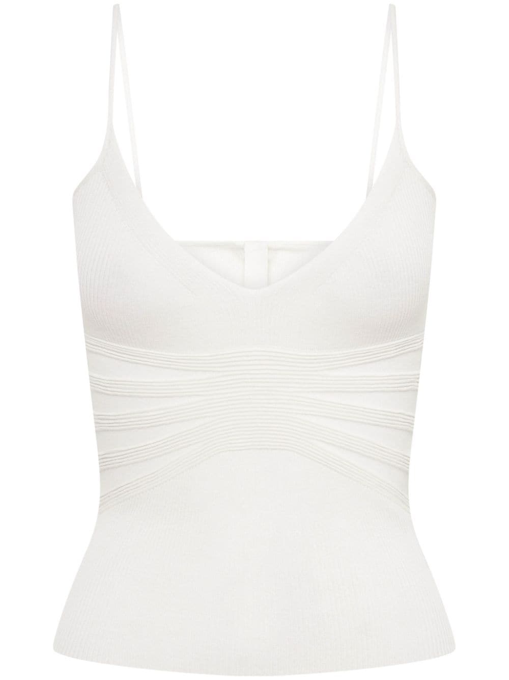 Dion Lee Sculpt ribbed cami top - White von Dion Lee