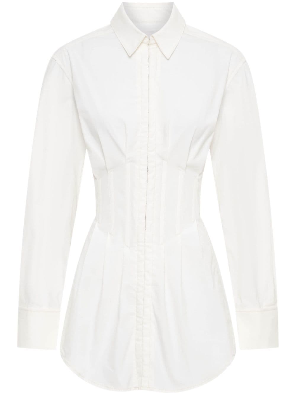 Dion Lee Tuxedo corset mini shirtdress - White von Dion Lee