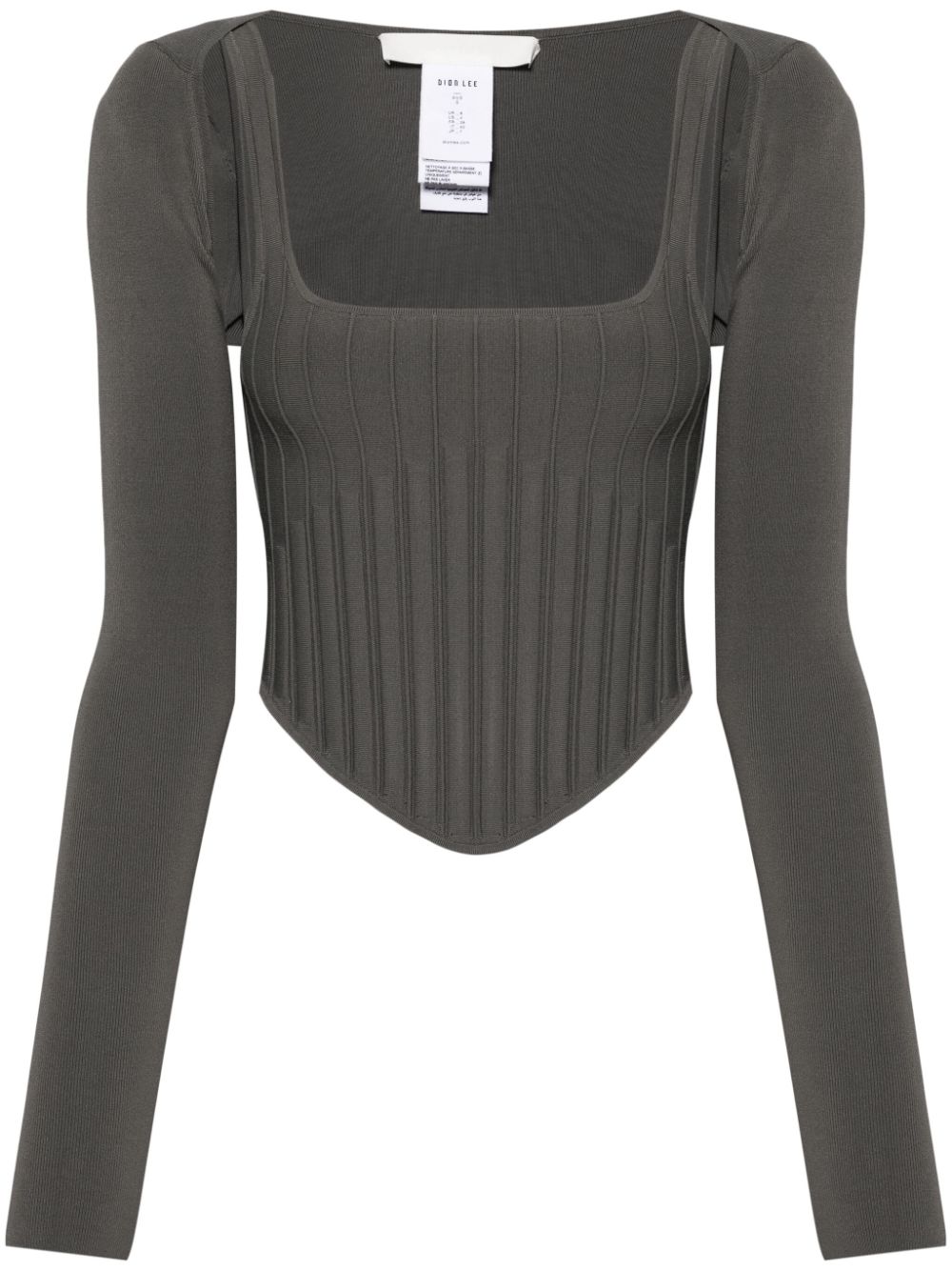 Dion Lee Ventral two-part corset top - Grey von Dion Lee