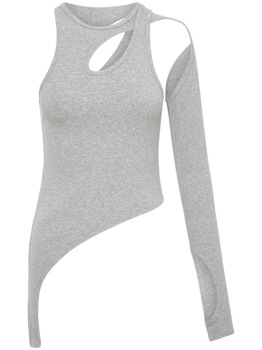 Dion Lee asymmetric cut-out knitted top - Grey von Dion Lee