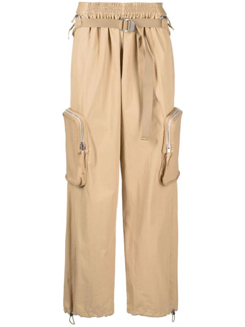 Dion Lee belted straight-leg trousers - Brown von Dion Lee