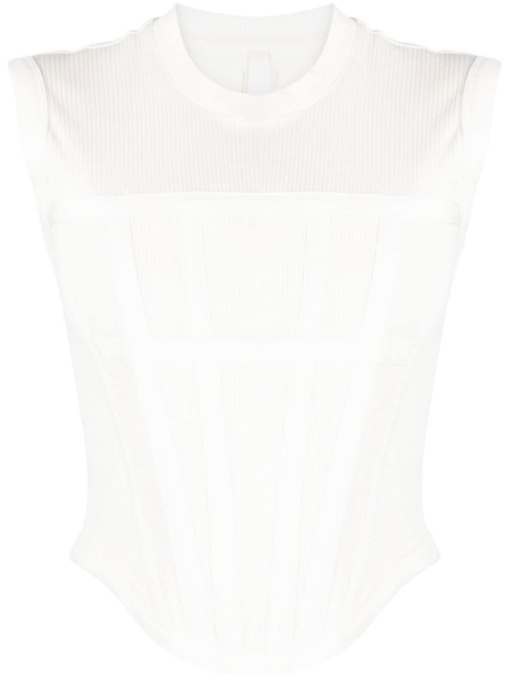 Dion Lee boned-bodice knitted top - White von Dion Lee