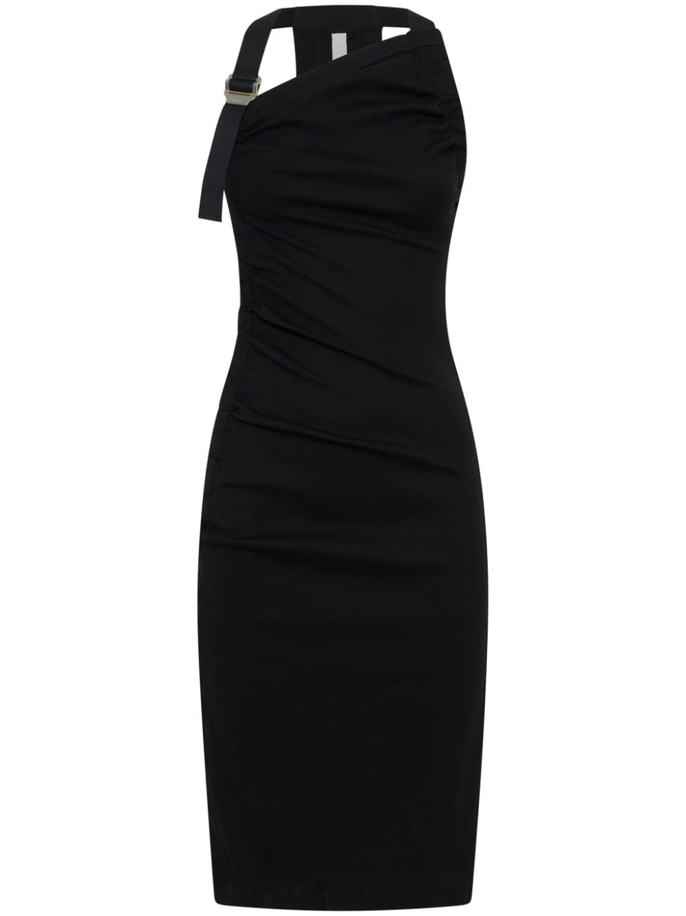 Dion Lee buckle-detail ruched midi dress - Black von Dion Lee