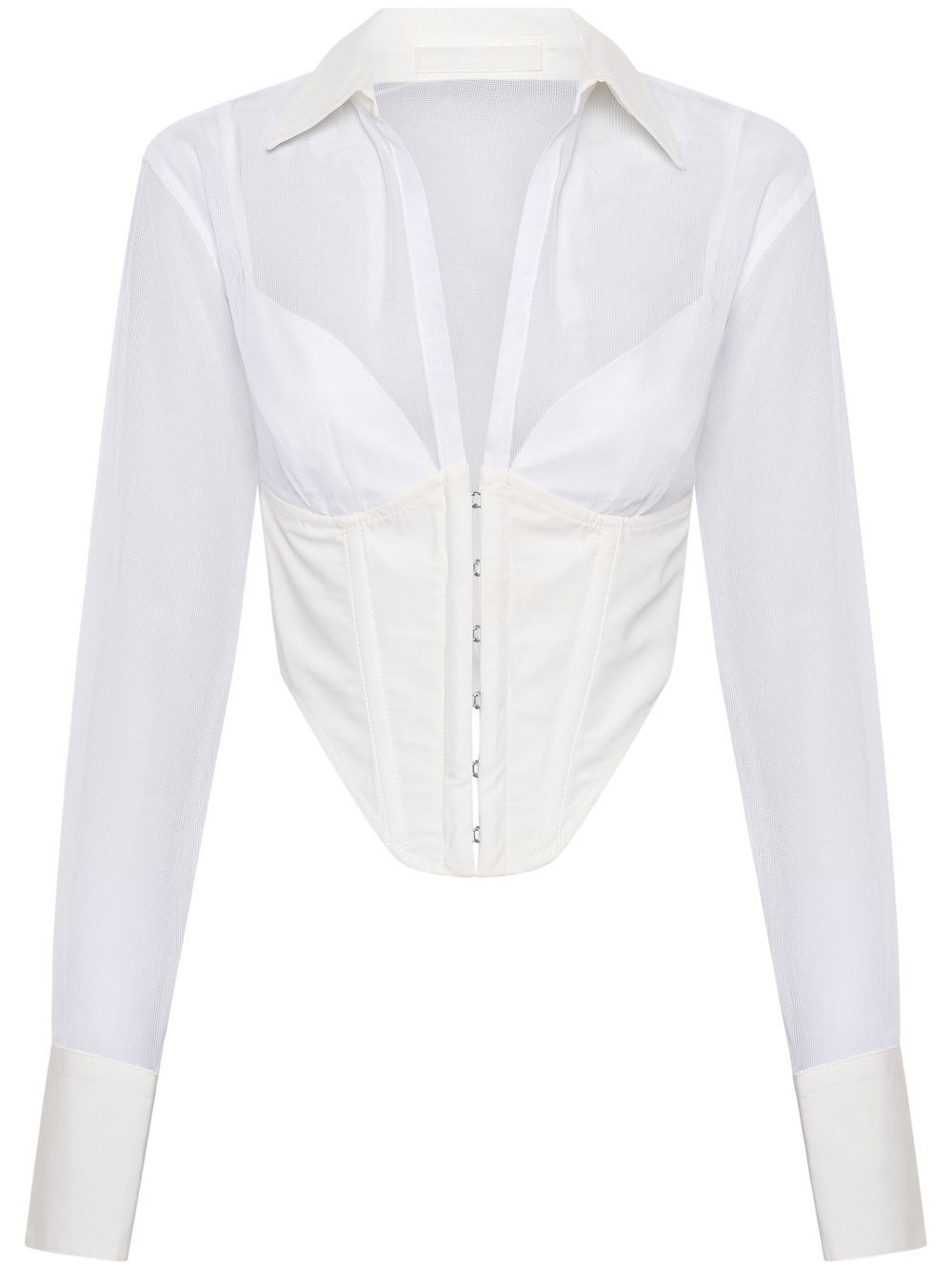 Dion Lee corset-bodice long-sleeve top - White von Dion Lee