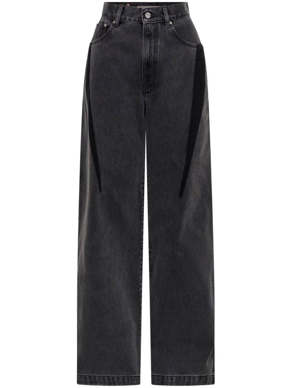 Dion Lee darted wide-leg jeans - Black von Dion Lee