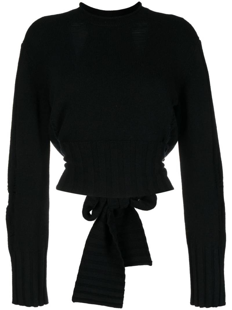 Dion Lee distressed-finish knitted jumper - Black von Dion Lee