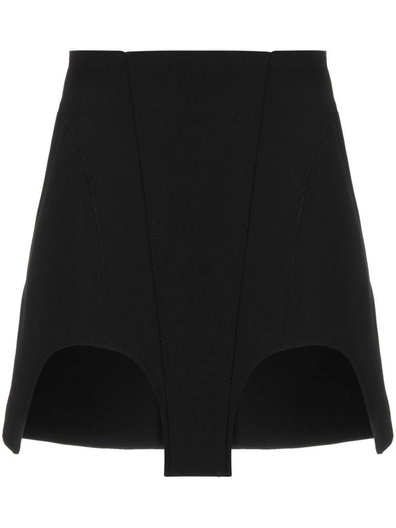 Dion Lee double arch miniskirt - Black von Dion Lee