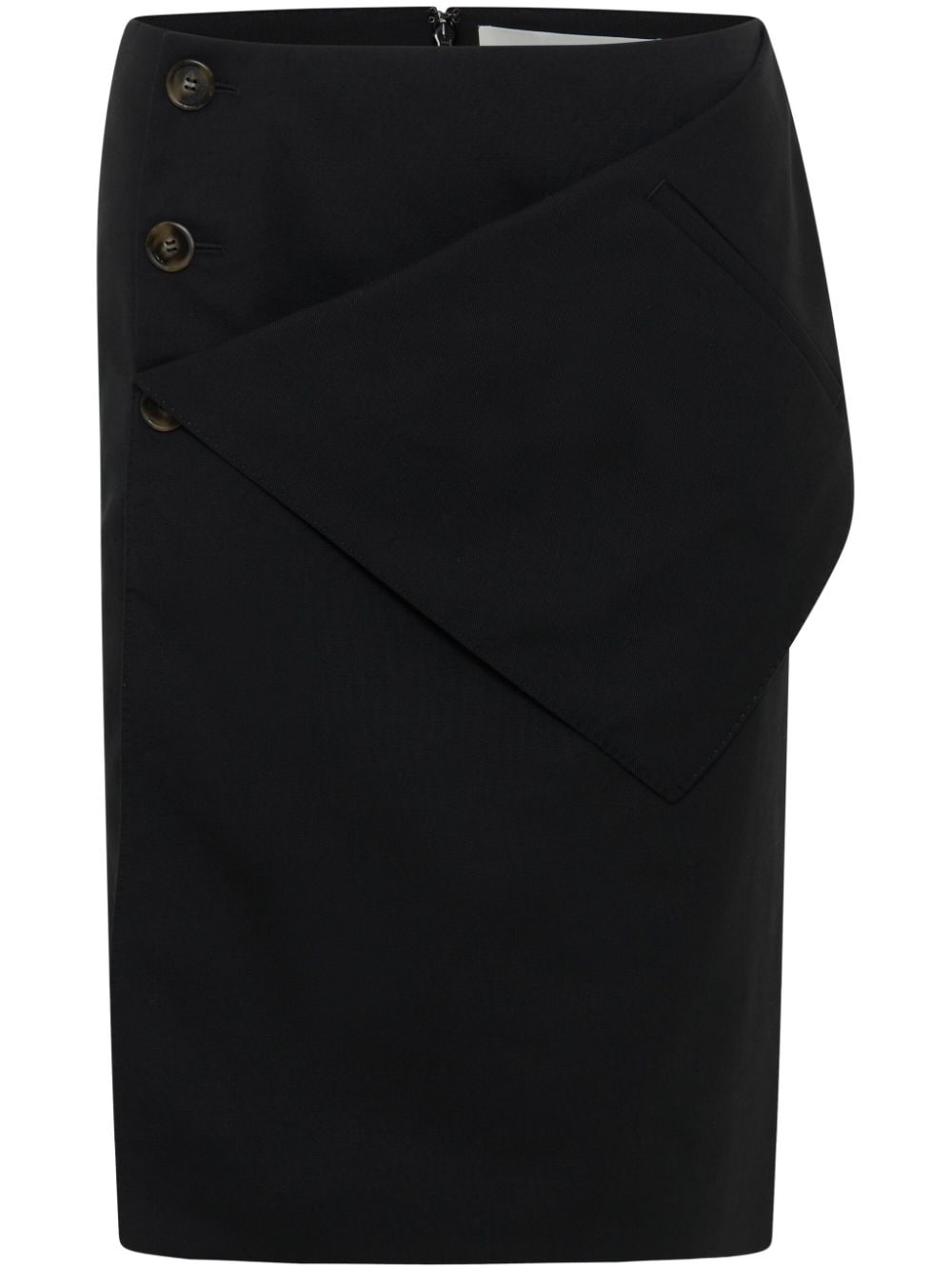 Dion Lee folded low-rise midi skirt - Black von Dion Lee