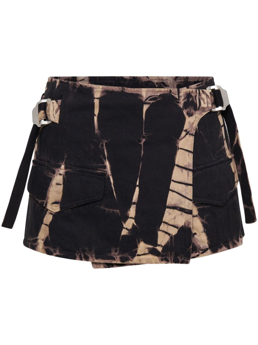 Dion Lee graphic-print denim miniskirt - Black von Dion Lee